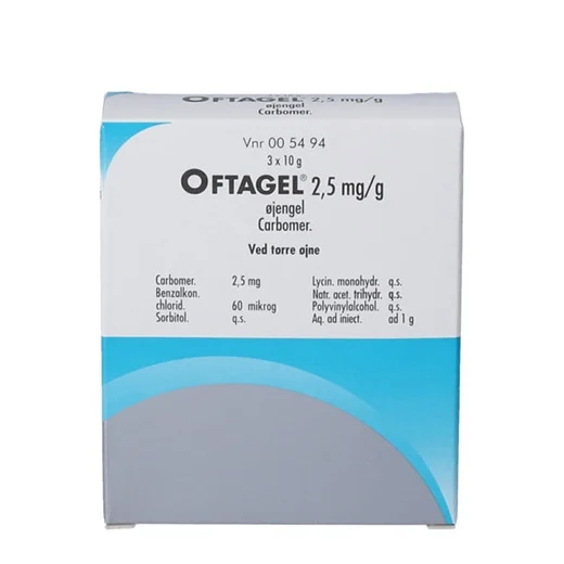 Oftagel øjengel 2,5 mg/ml Uglecare Oftagel øjengel 2,5 mg/ml