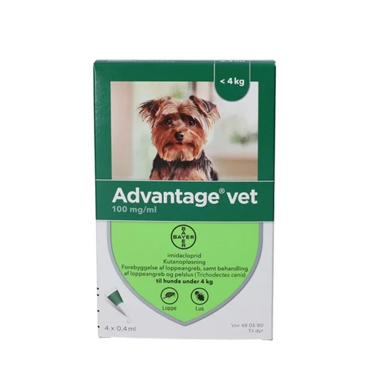 Advantage pour-on hund 0-4 kg Uglecare Advantage pour-on hund 0-4 kg