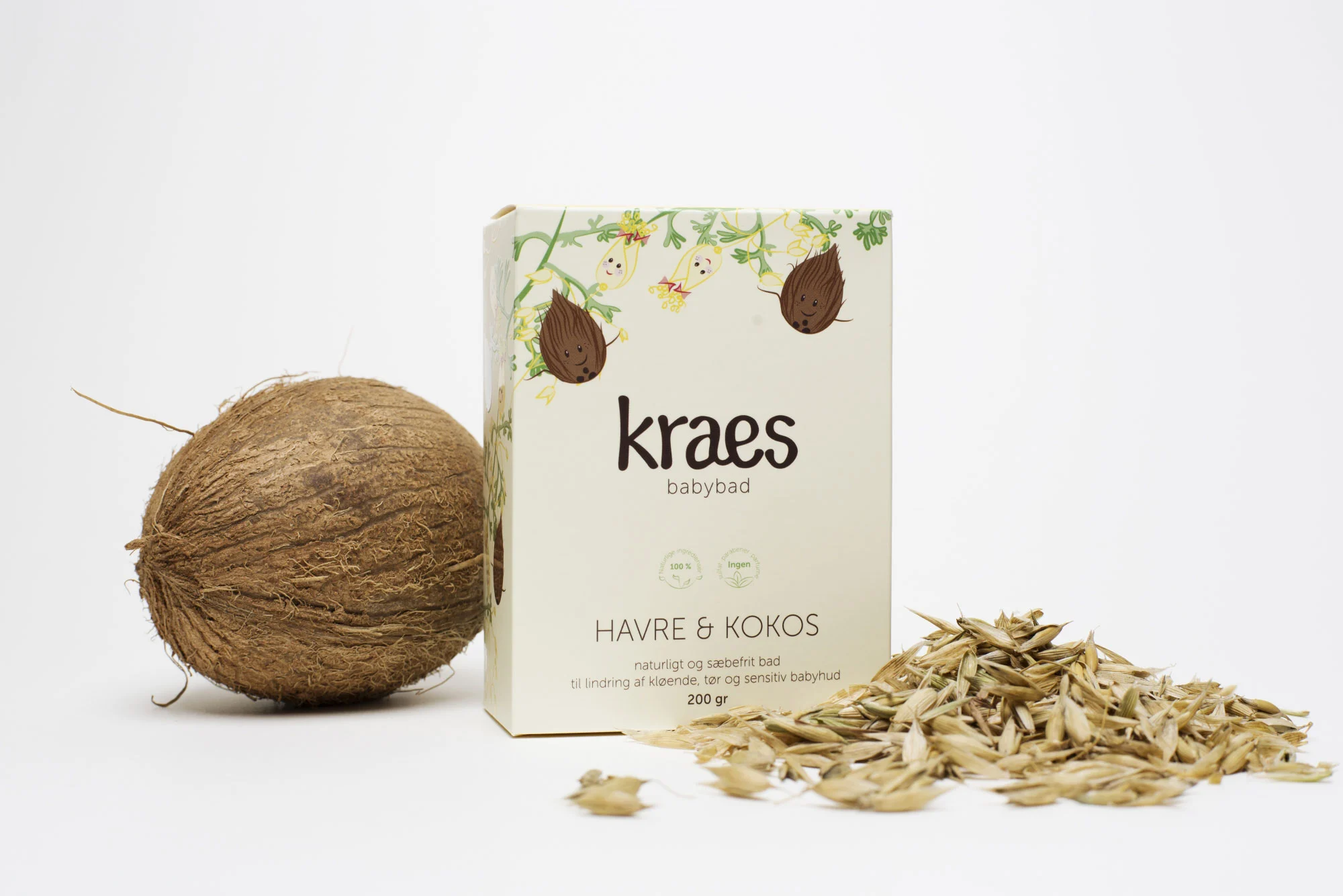 KRAES Babybad Havre/Kokos Uglecare KRAES Babybad Havre/Kokos - Billede 3