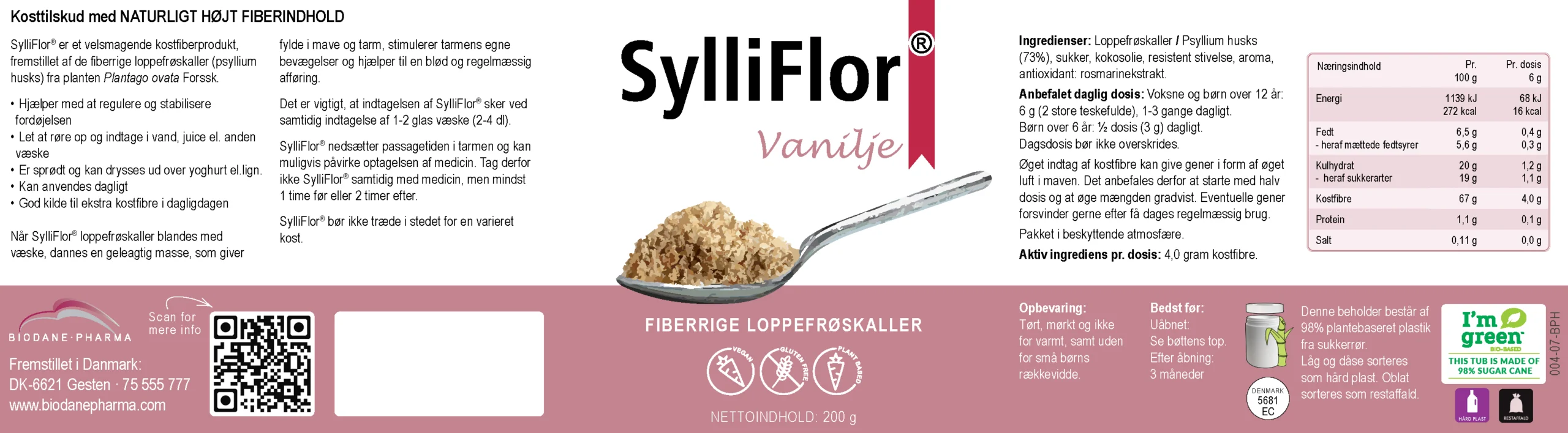 Sylliflor Vanilje - 200g Uglecare Sylliflor Vanilje - 200g - Billede 2