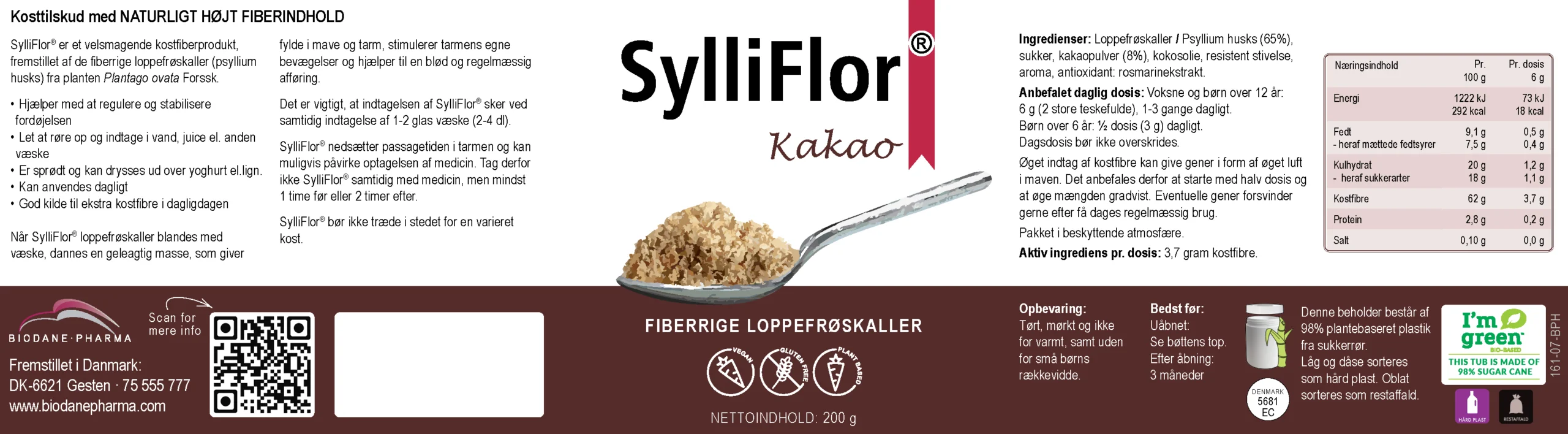 Sylliflor Kakao - 200g Uglecare Sylliflor Kakao - 200g - Billede 2