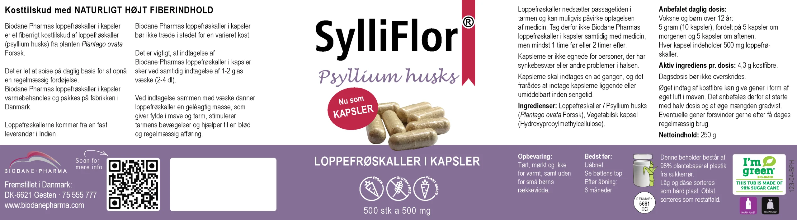 Sylliflor Kapsler - 500 kapsler Uglecare Sylliflor Kapsler - 500 kapsler - Billede 3