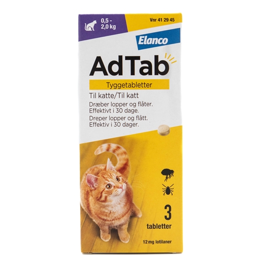 AdTab til katte 0.5-2.0 kg 12 Uglecare AdTab til katte 0.5-2.0 kg 12