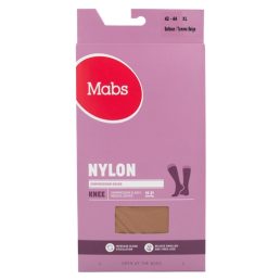 Mabs Nylon Knæstrømpe Tan XL
