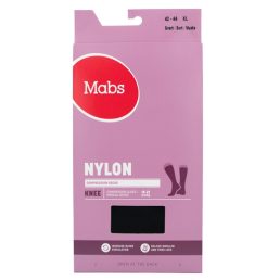 Mabs Nylon Knæstrømpe Sort XL