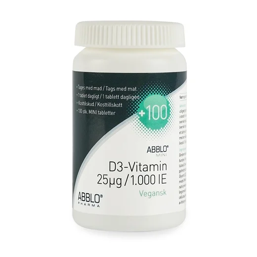 ABBLO D3-Vitamin 25 mg Vegansk Uglecare ABBLO D3-Vitamin 25 mg Vegansk