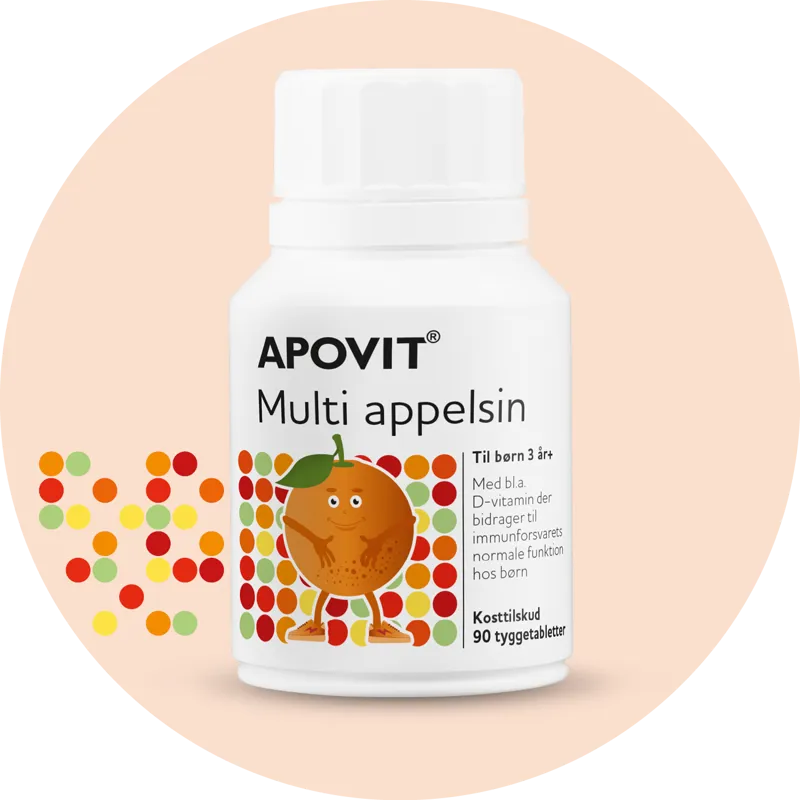 Apovit Multi appelsin 90 tyg­ge­tab­let­ter