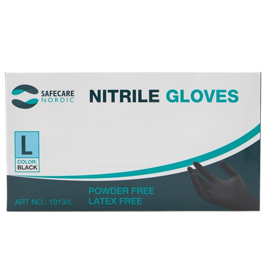 Sort Nitril handske L