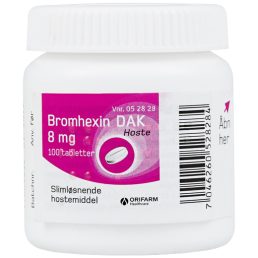 Bromhexin "DAK" 8 mg - 100 tabletter