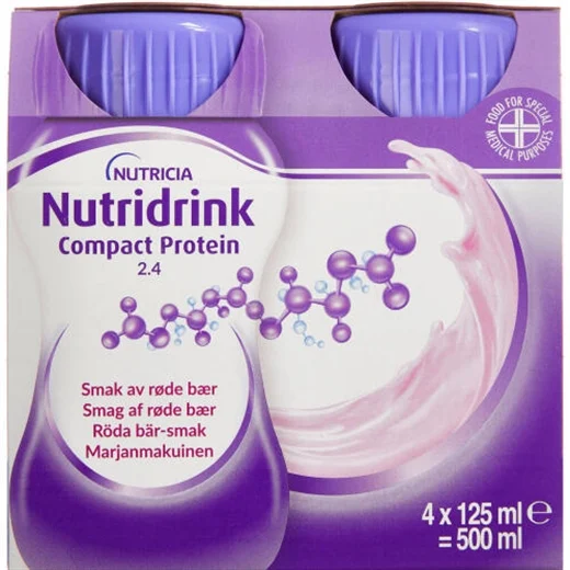 Nutridrink Comp Prot Røde Bær Uglecare Nutridrink Comp Prot Røde Bær