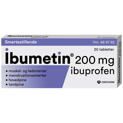 Ibumetin 200 mg 20stk Uglecare Ibumetin 200 mg 20stk