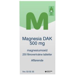 Magnesia "DAK" 500 mg - 250 tabletter