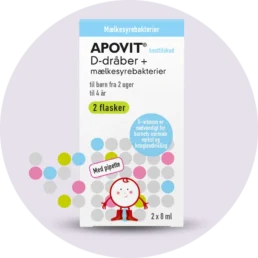 APOVIT D-dråber + mælkesyrebakterier - 2 x 8 ml