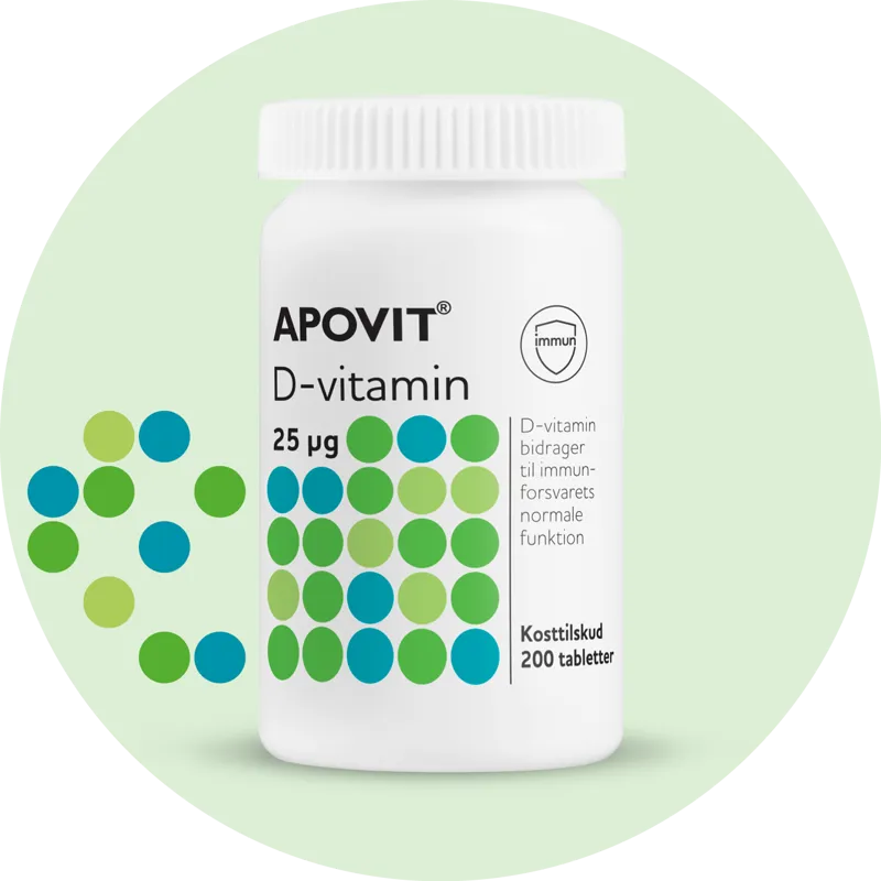 Apovit D-vita­min 25 µg 200 tab­let­ter