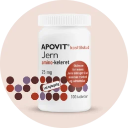APOVIT Jern amino-keleret 25 mg 100 tabletter