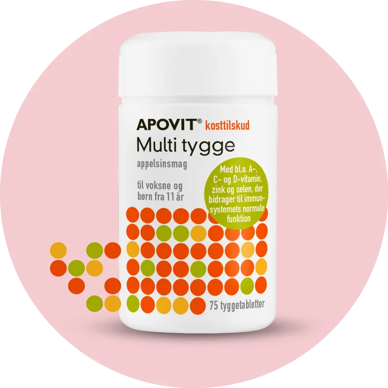 Apovit Multi Tygge Appelsin - 75 stk