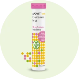 Apovit C-vitamin Hindbær 500mg - 20 stk