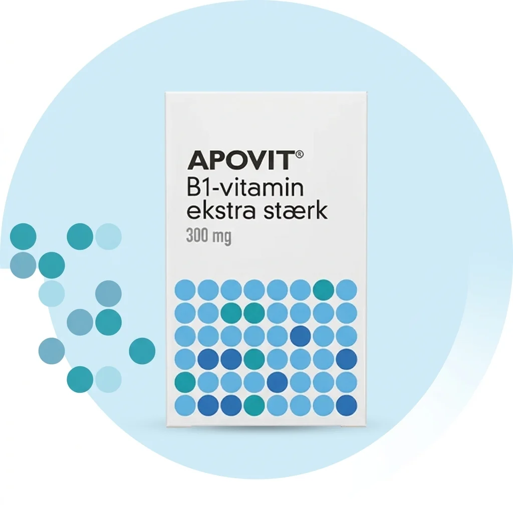 Apovit B1-vitamin 300 mg - 100 stk Uglecare Apovit B1-vitamin 300 mg - 100 stk