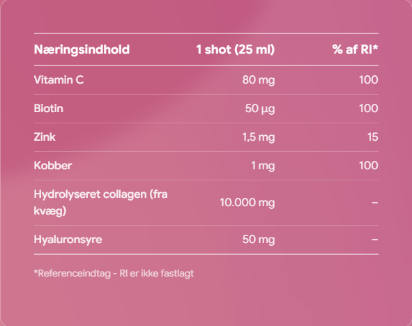 VITA SHOTS COLLAGEN + HYALURON Uglecare VITA SHOTS COLLAGEN + HYALURON - Billede 3