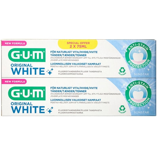 GUM ORIGINAL WHITE Tandpasta 2 Uglecare GUM ORIGINAL WHITE Tandpasta 2
