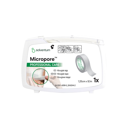 3M Micropore Hvid m. Dispenser Uglecare 3M Micropore Hvid m. Dispenser