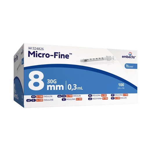 Embecta insulinsprøjte 0,3 ml Uglecare Embecta insulinsprøjte 0,3 ml