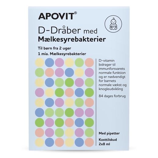 APOVIT D-Dråber med Mælkesyreb Uglecare APOVIT D-Dråber med Mælkesyreb